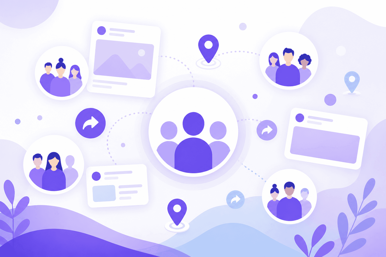 Facebook marketing illustration