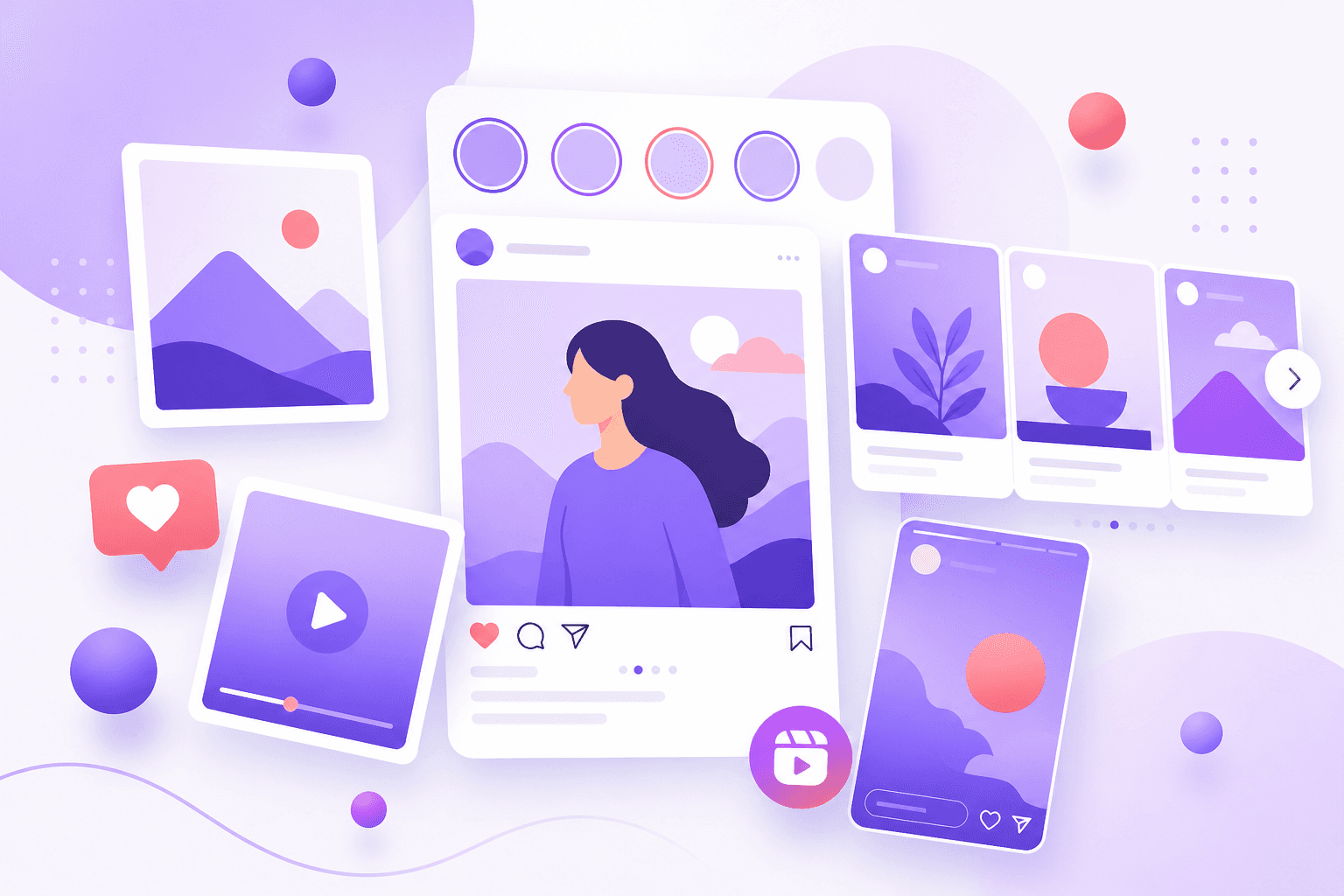Instagram marketing illustration